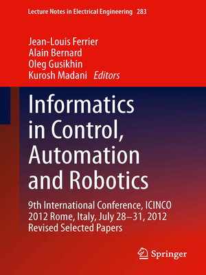 cover image of Informatics in Control, Automation and Robotics